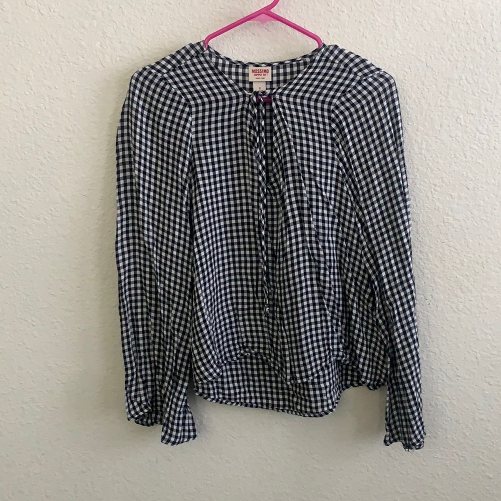 Gingham Bell Sleeve Top